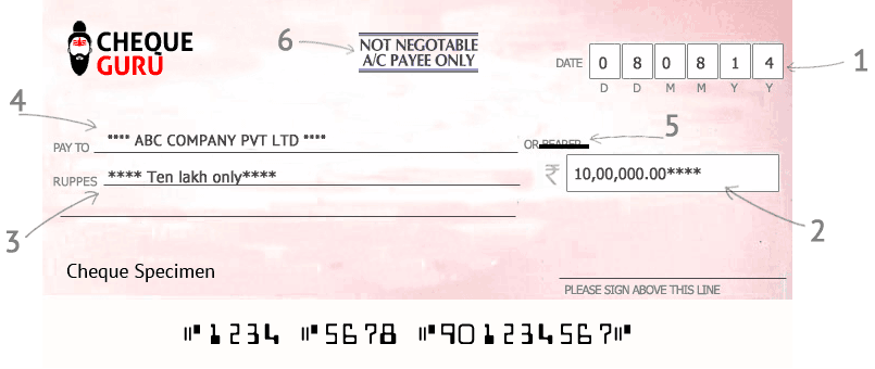 cheque printing sample cheque