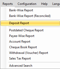 Deposit Report