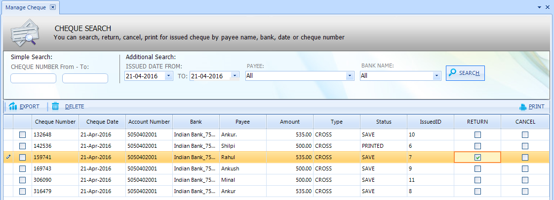 return-cheque-in-cheque-printing-software