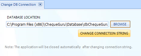 Change Database connection