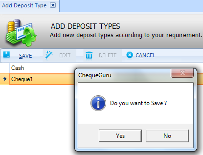 Edit Deposit