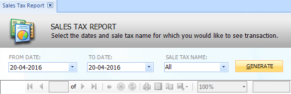 Sales Tax Report
